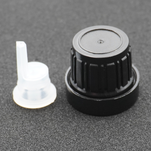 20ml Amber Dropper Bottle– Euro Cap & Insert – Black – Glasspack.lk