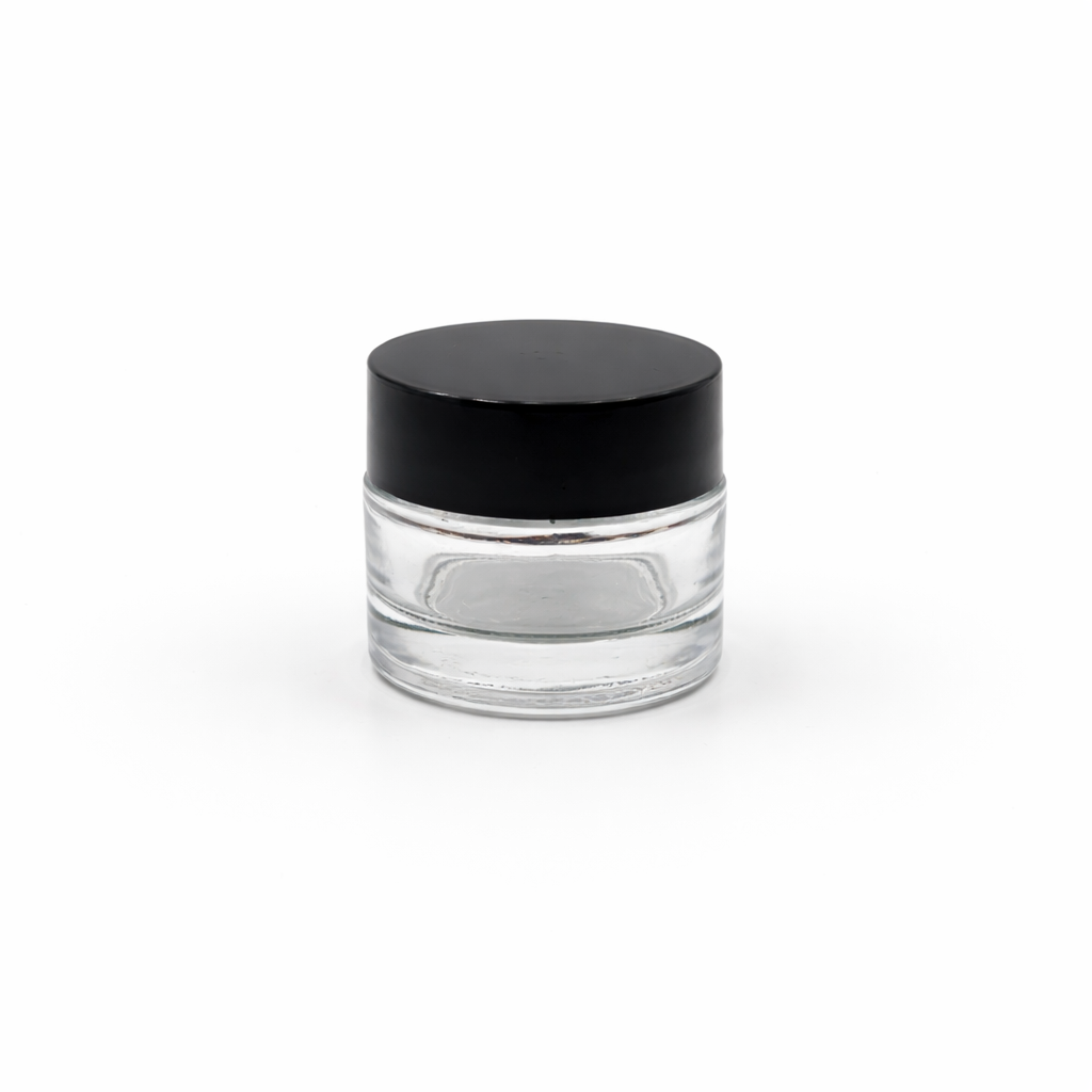 10gm Cosmetic jar with Black cap