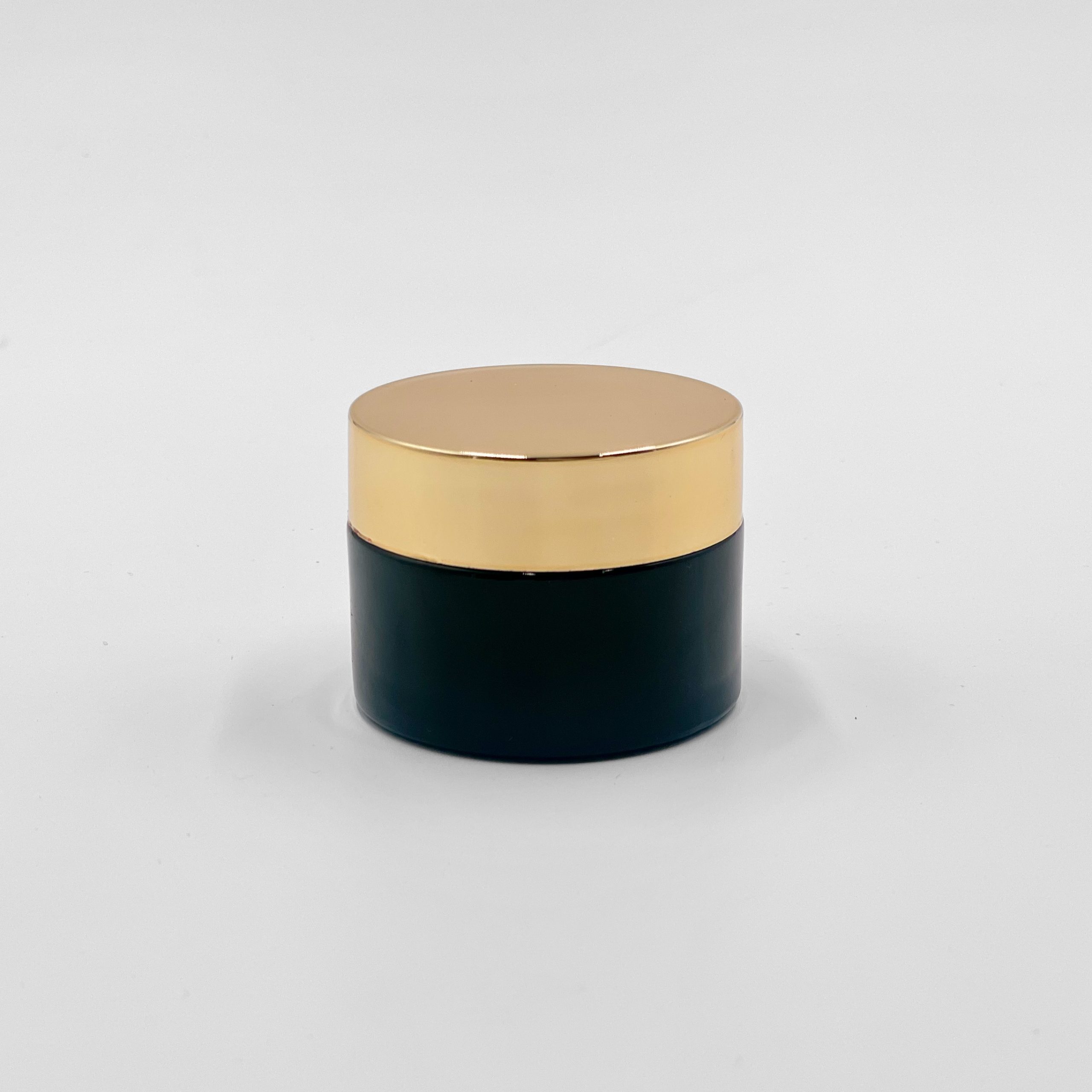 50gm Cosmetic jar Black Matt with Gold cap