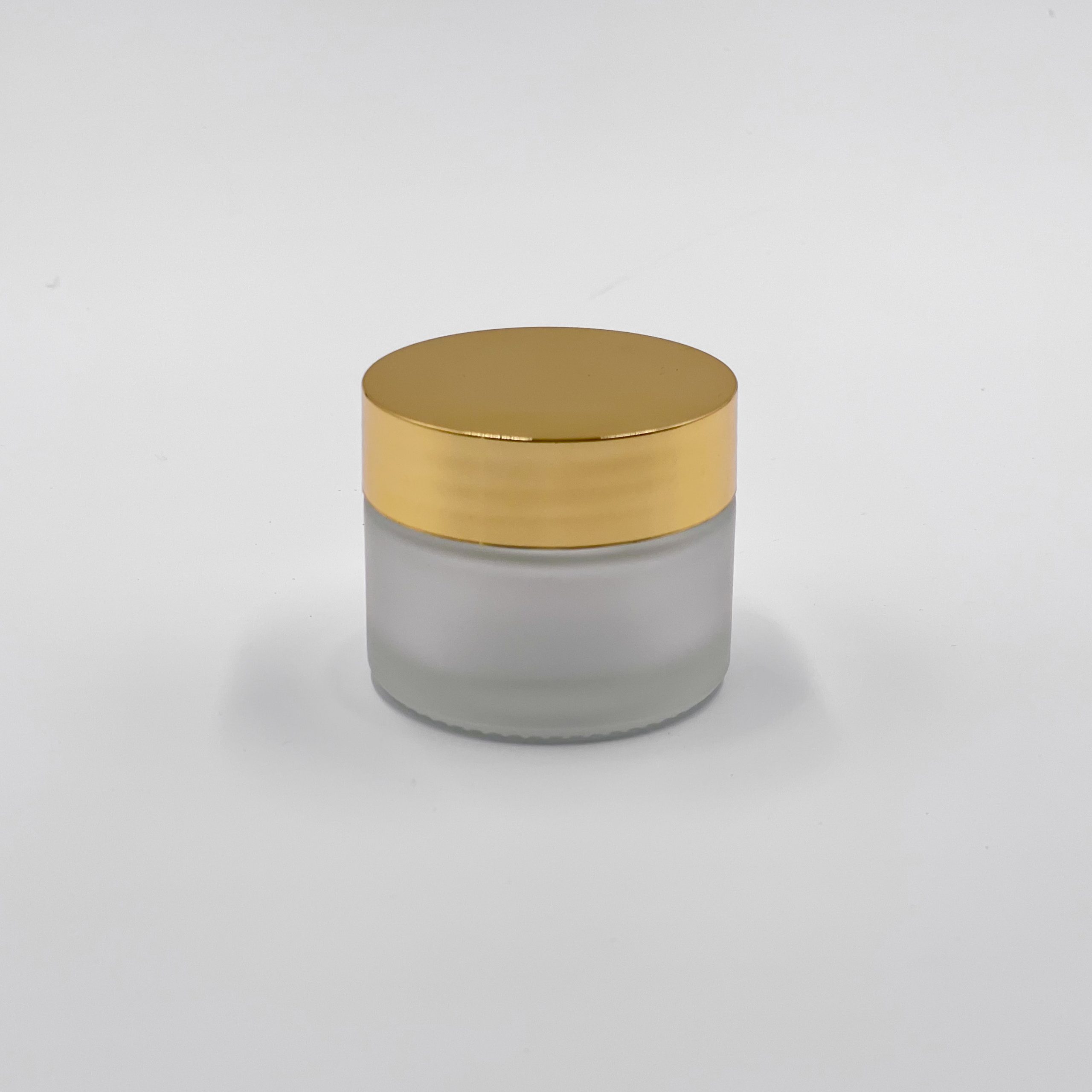 50gm Frosted Cosmetic jar with Gold Cap