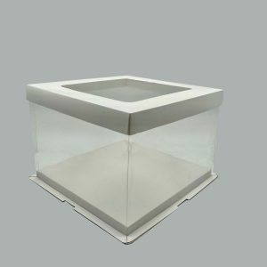 12 x 12 x 7 PREMIUM Cake box - Transparent