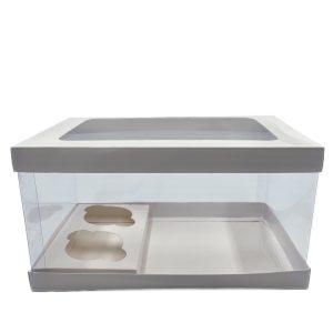 Bento 3 in 1 Cup Cake box - Transparent