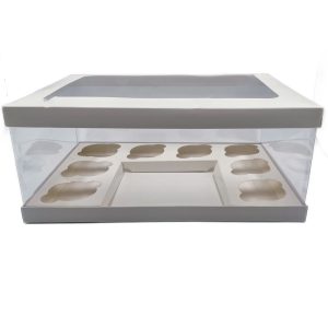 Bento 9 in 1 Cup Cake Box - Transparent