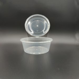 1000ml Round Container - Attached Lid