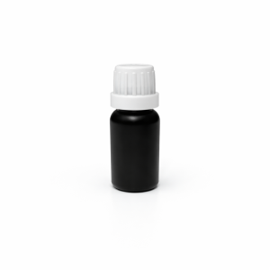 10ml Black Matt Dropper Bottles – Euro Cap & Insert – White