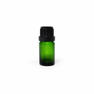 10ml Green Dropper Bottles – Euro Cap & Insert – Black