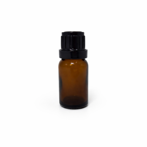 15ml Amber Dropper Bottle – Euro Cap & Insert – Black