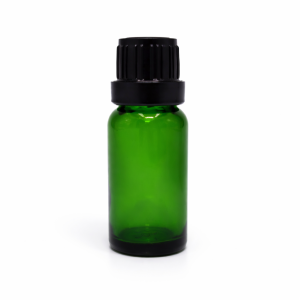 20ml Green Dropper Bottle – Euro Cap & Insert – Black