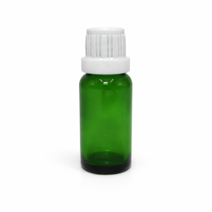20ml Green Dropper Bottle – Euro Cap & Insert – White