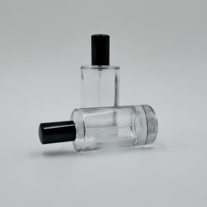 50ml Round Perfume Bottle – Belovita Cap – Black
