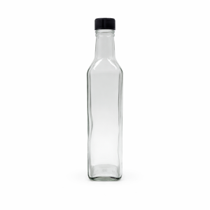 500ml Marasca Clear Glass Bottle with 31.5mm Plastic lid