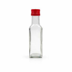 100ml Marasca Bottle with 25mm ROPP - Red Cap