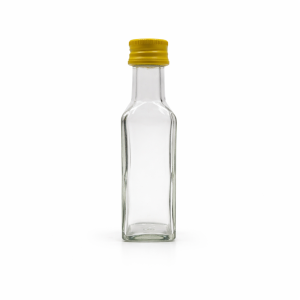 100ml Marasca Bottle with 25mm ROPP - Yellow Cap