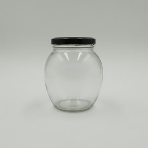 350ml Apple Jar with 63mm Lug Cap - Black