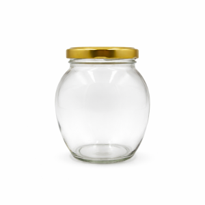 350ml Apple Jar with 63mm Lug Cap -  Gold