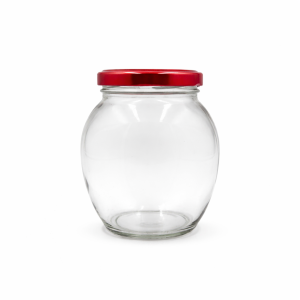 350ml Apple Jar with 63mm Lug Cap -  Red
