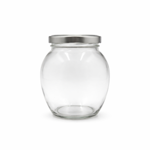 350ml Apple Jar with 63mm Lug Cap -  Silver