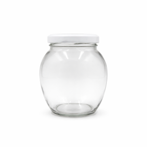 350ml Apple Jar with 63mm Lug Cap -  White