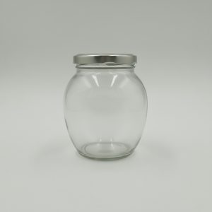 350ml Apple Jar with 63mm Lug Cap - Silver