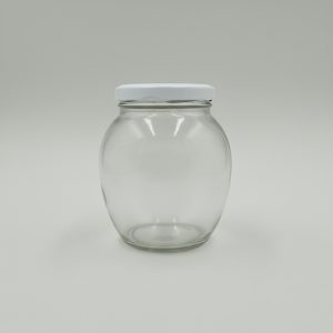 350ml Apple Jar with 63mm Lug Cap - White