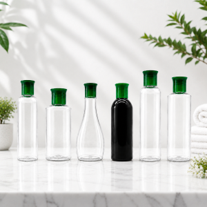 Plastic Cosmetic Bottles With Hair OIl Cap