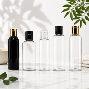 Plastic Cosmetic Bottles With Flip Top Cap